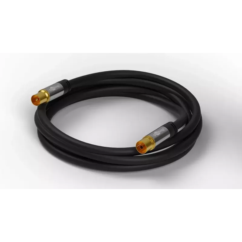 Coaxial Cable Goobay 70378 3 m Black Male to Female