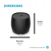 HP Black Bluetooth Speaker 360, Wired & Wireless, Mono portable speaker, Black, Cylinder, Buttons, Universal