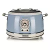 Ariete 2904 Rice Cooker - Electric Rice Cooker with ceramic bowl - Homemade Sushi - Multicooker - Vintage Line - 3.5 L - 650 W - Blue