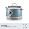 Ariete 2904 Rice Cooker - Electric Rice Cooker with ceramic bowl - Homemade Sushi - Multicooker - Vintage Line - 3.5 L - 650 W - Blue