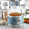 Ariete 2904 Rice Cooker - Electric Rice Cooker with ceramic bowl - Homemade Sushi - Multicooker - Vintage Line - 3.5 L - 650 W - Blue