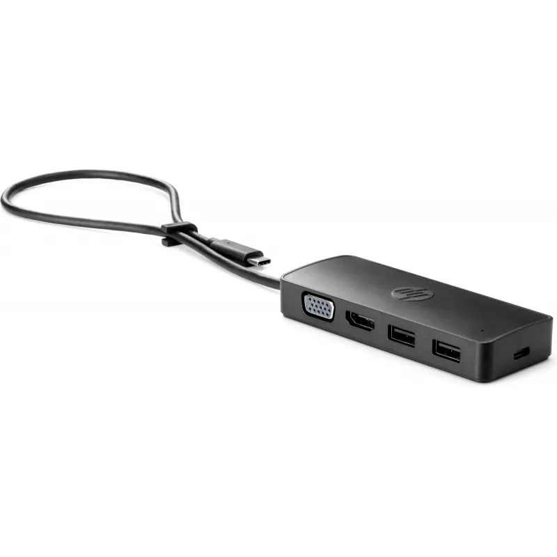 HP USB-C Travel Hub G2, Wired, USB 3.2 Gen 1 (3.1 Gen 1) Type-C, Black, China, Windows 10, 107 mm