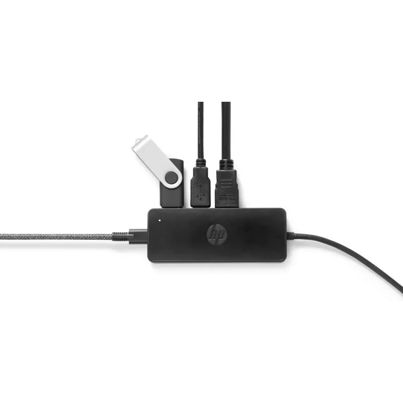 HP USB-C Travel Hub G2, Wired, USB 3.2 Gen 1 (3.1 Gen 1) Type-C, Black, China, Windows 10, 107 mm