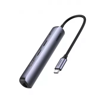 Ugreen 10919 laptop dock/port replicator Wired USB 3.2 Gen 1 (3.1 Gen 1) Type-C Grey