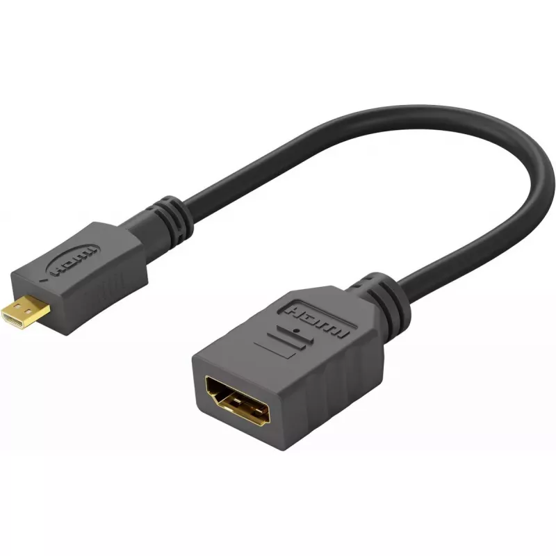 HDMI Cable Wentronic 58683 0.15m Type D Micro to Type A Standard Black