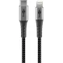 Goobay Lightning Cable 1m USB C to Lightning Black Grey 49271