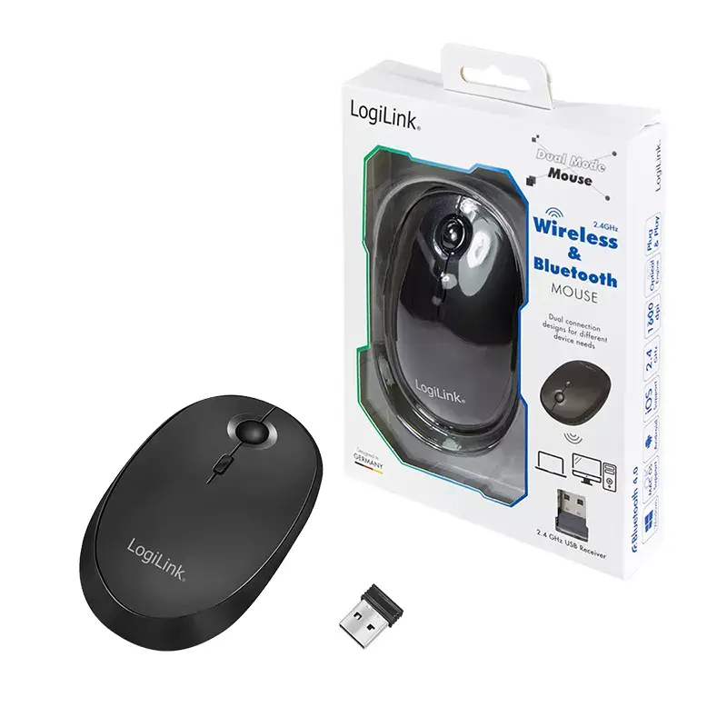 Mouse LogiLink ID0204 RF Wireless + Bluetooth