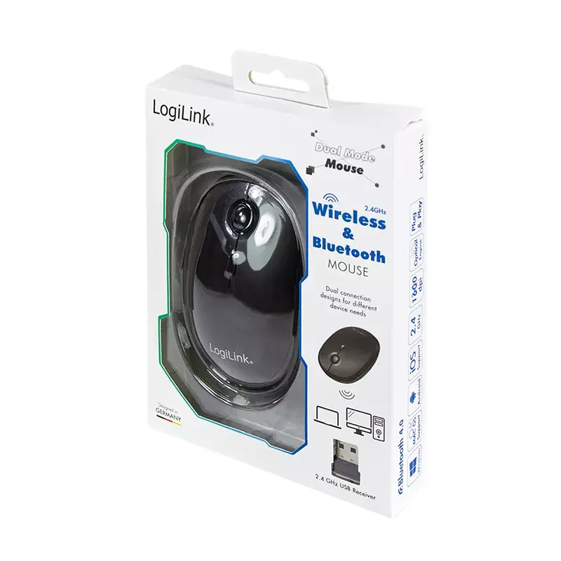 Mouse LogiLink ID0204 RF Wireless + Bluetooth