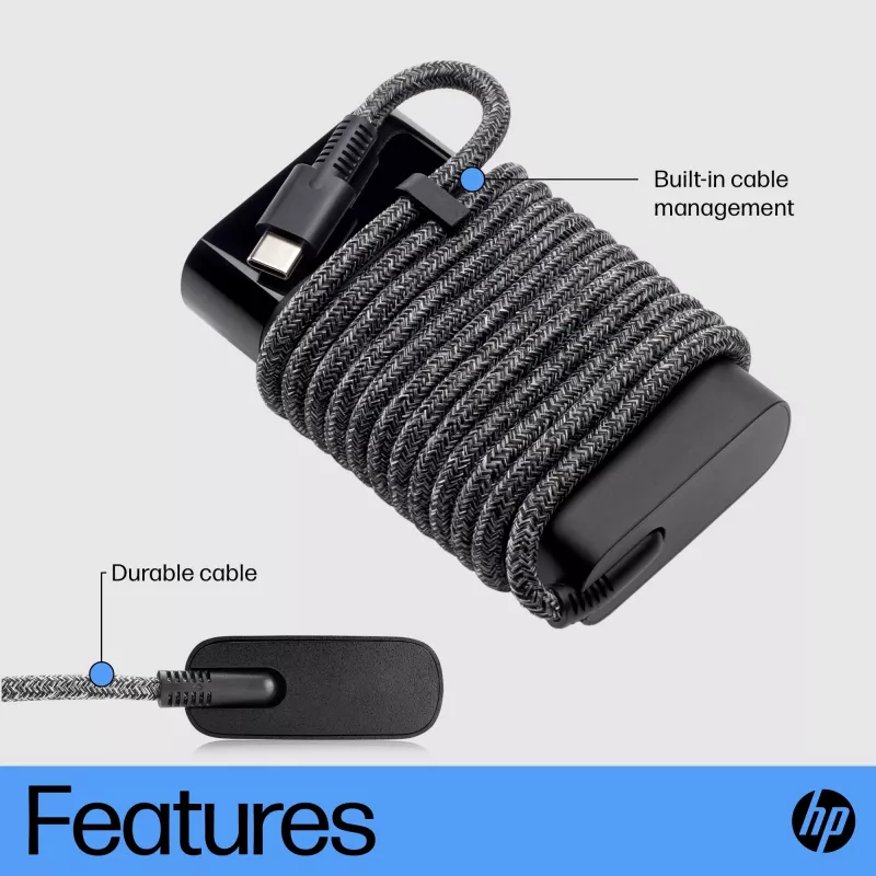 HP USB-C 65W Laptop Charger, Laptop, Indoor, 90 V, 65 W, 5 - 20 V, 1.6 A