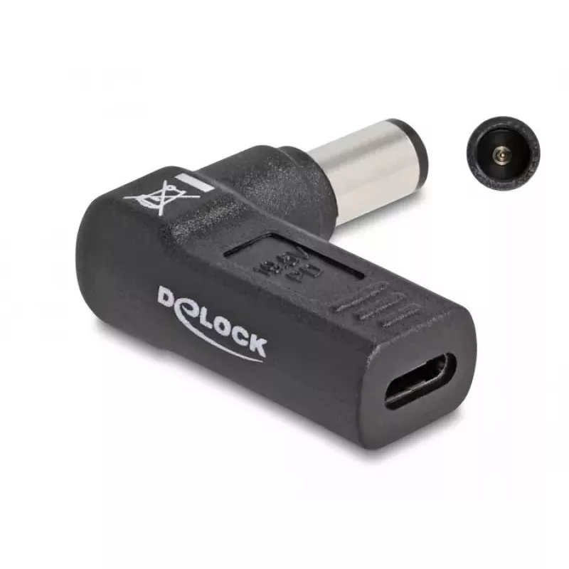 DeLOCK Adapter USB Type-C female to HP 7.4 x 5.0 mm male 90° angled