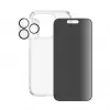 PanzerGlass Privacy 3-in-1 Pack iPhone 15 Pro Shock Resistant Tempered Glass