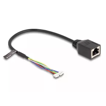 Network Cable DeLOCK 88007 RJ45 to 4pin 6pin Cat5e 0.3m Black