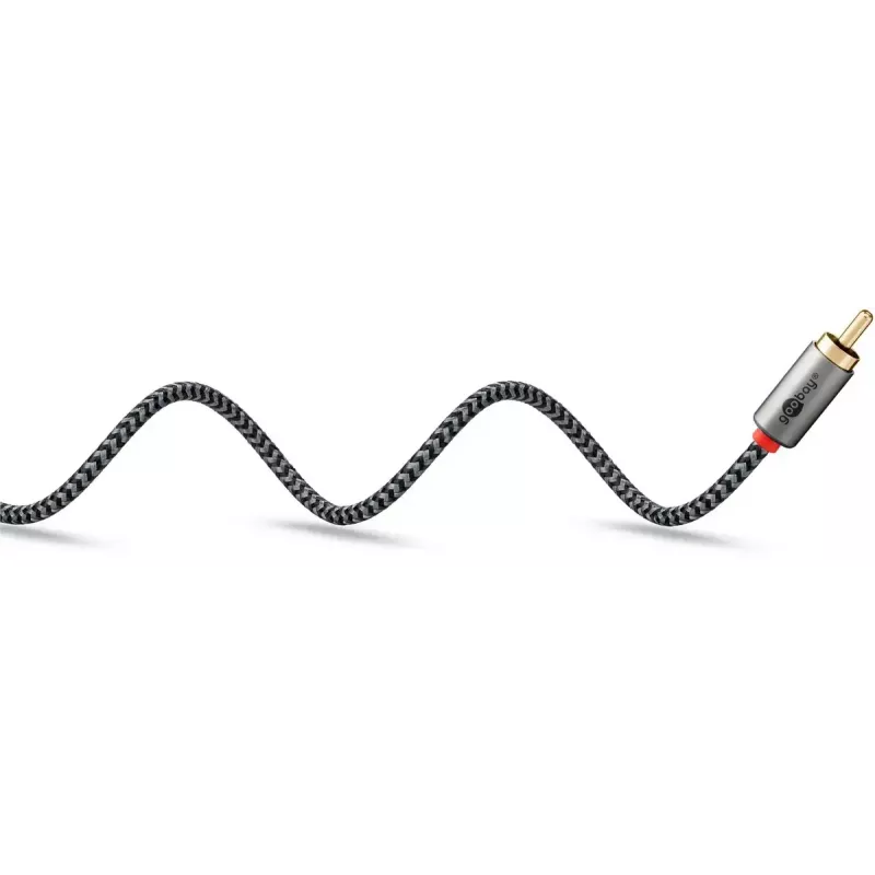 Audio cable WENTRONIC Goobay 65290 — 3.5mm male to 2×RCA male, 5 m, copper, gold-plated, magnetically shielded