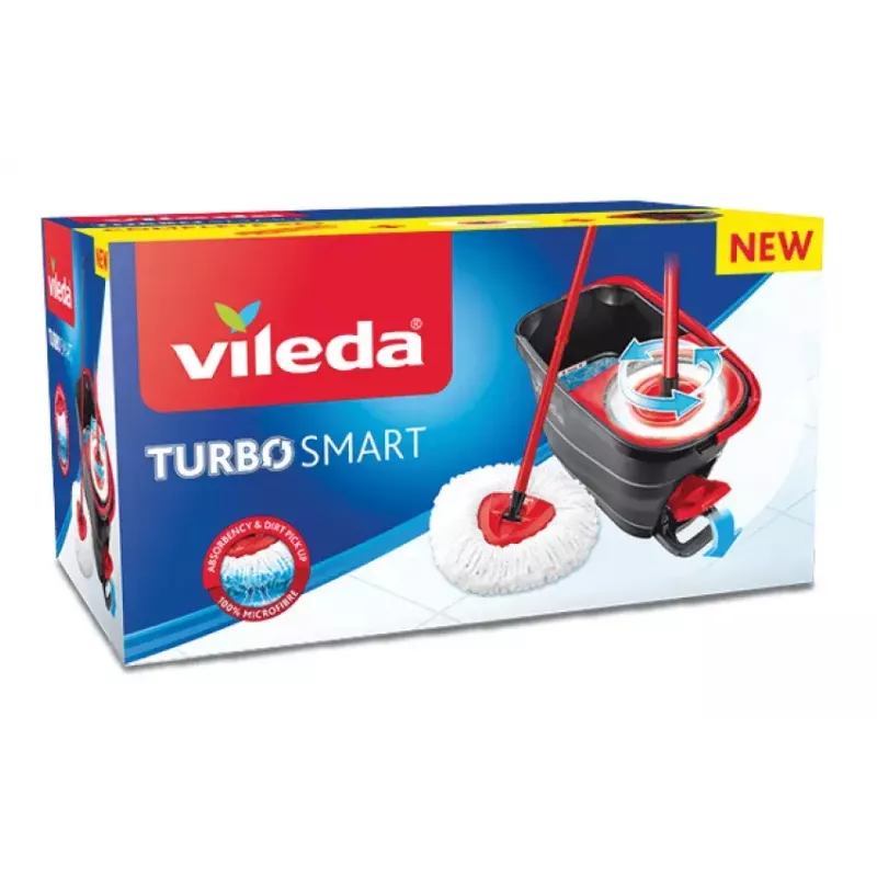 Mopping system Vileda Turbo Smart Single tank Black Red 166140