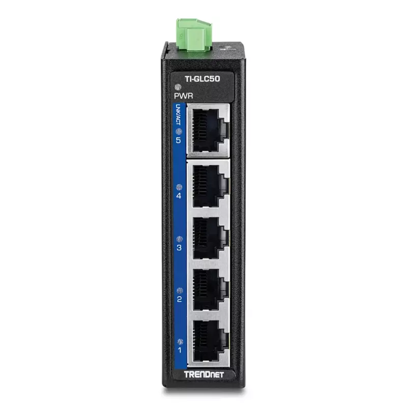 Unmanaged Switch Trendnet TI-GLC50 Gigabit Ethernet 5 Ports Black