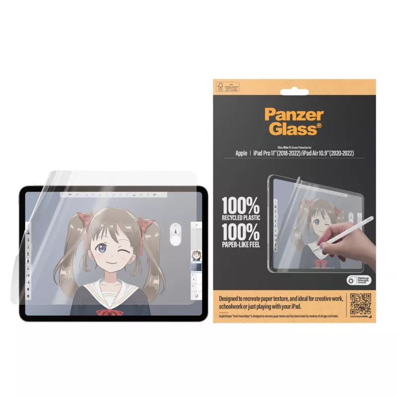 PanzerGlass ® GraphicPaper® Screen Protector iPad Pro 11'' (2018-2022) | iPad Air 10.9'' (2020-2022) | Ultra-Wide Fit