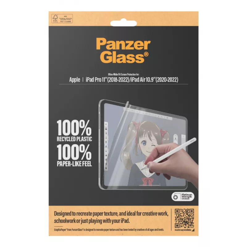 PanzerGlass ® GraphicPaper® Screen Protector iPad Pro 11'' (2018-2022) | iPad Air 10.9'' (2020-2022) | Ultra-Wide Fit