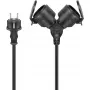 Power Extension Cord Goobay 65435 10m 2 AC Outlets Outdoor Black