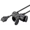Power Extension Goobay 65438 10m 3 AC Outlets Outdoor Black