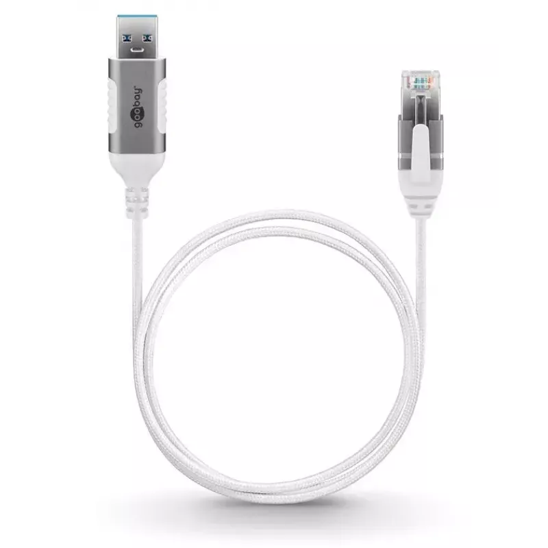 Network Cable Goobay 74384 USB 3.0 Type A RJ45 15m White