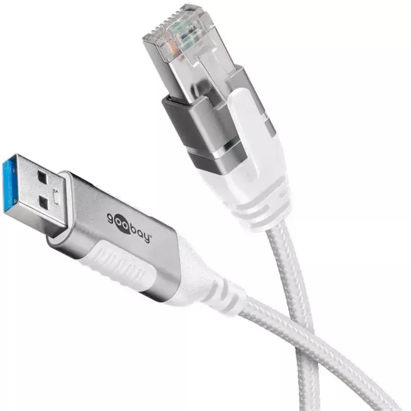 Network Cable Goobay 74384 USB 3.0 Type A RJ45 15m White