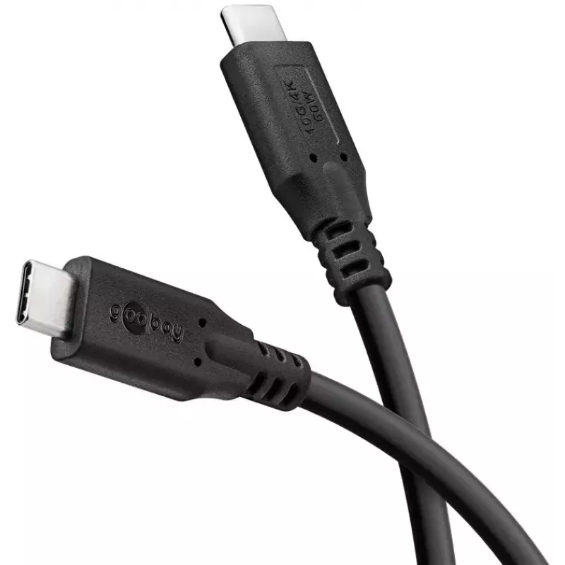 USB Cable Goobay 74207 USB 3.2 Gen 1 2m USB C Black