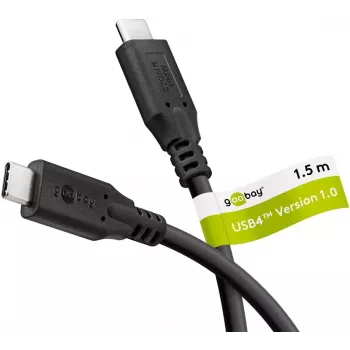 USB Cable Goobay 74196 USB4 Gen 2x2 1.5m USB C Black