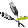 Goobay 74402 Cable Gender Changer USB 3.1 Type A RJ45 1.5m Black Silver
