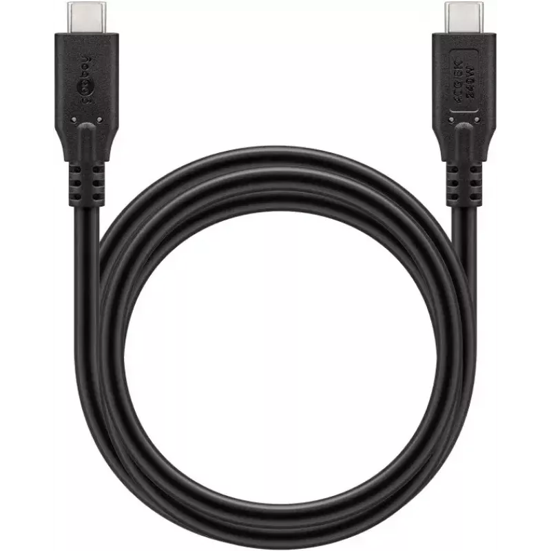 USB Cable Goobay 74184 USB4 Gen 2x2 1.5m USB C Black