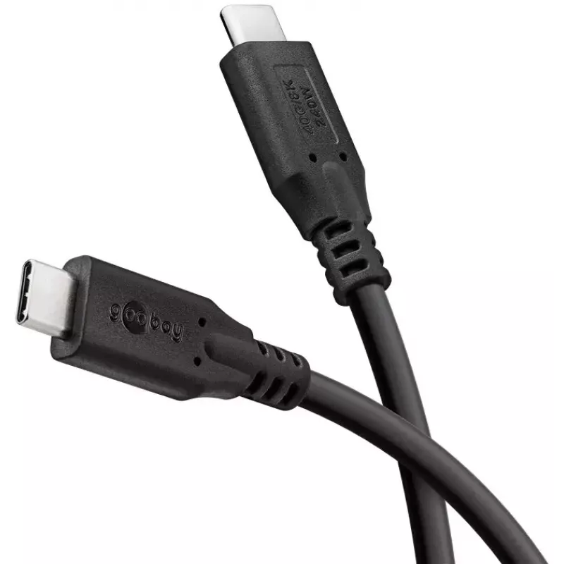 USB Cable Goobay 74184 USB4 Gen 2x2 1.5m USB C Black