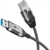 Goobay 74398 Cable Gender Changer USB 3.0 Type A RJ45 7.5m Black Silver