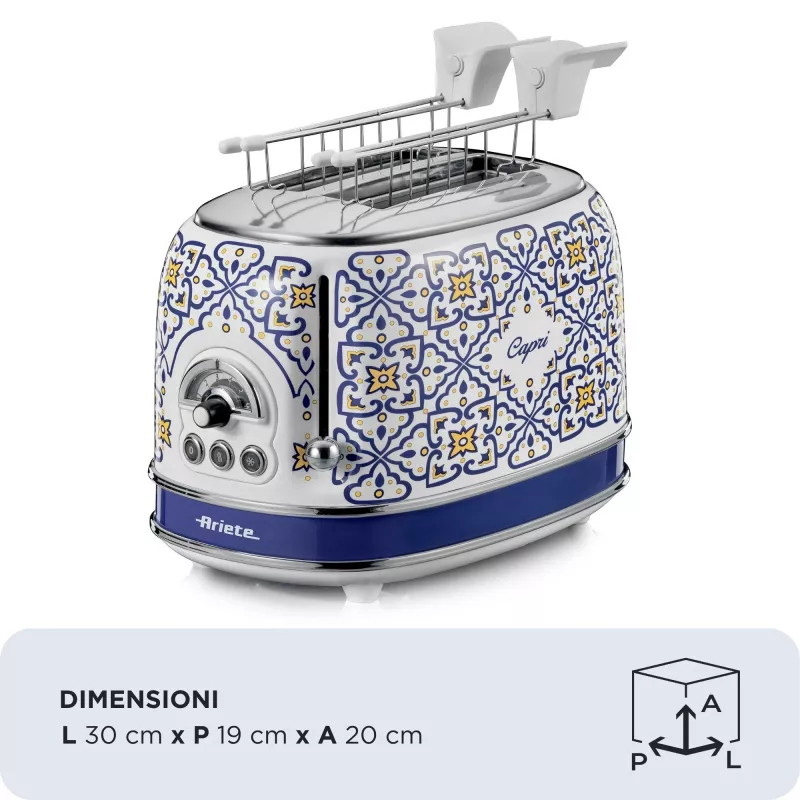 Ariete 0155/0C Toaster 2 slice 815 W Blue Multicolour