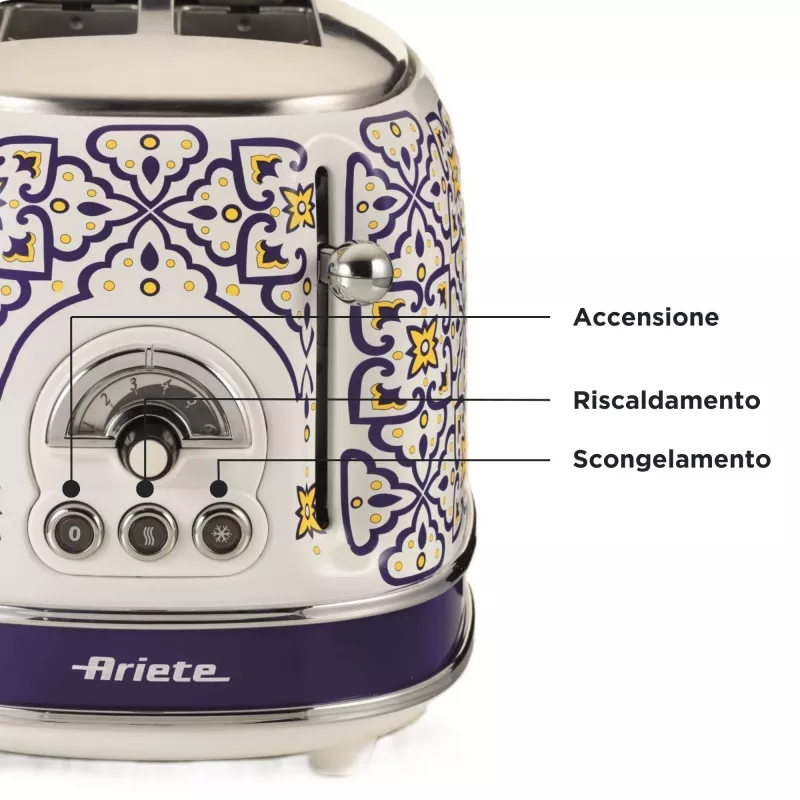 Ariete 0155/0C Toaster 2 slice 815 W Blue Multicolour