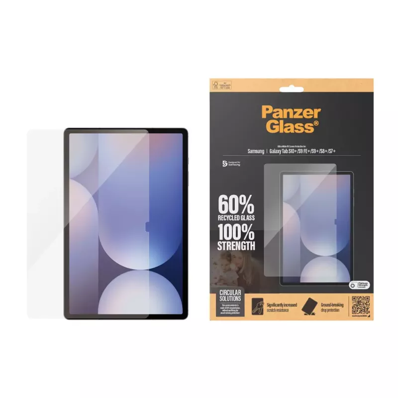 Screen Protector PanzerGlass Samsung Galaxy Tab S7+ S8+ S9+ S9 FE+ S10+ Ultra-Wide Fit
