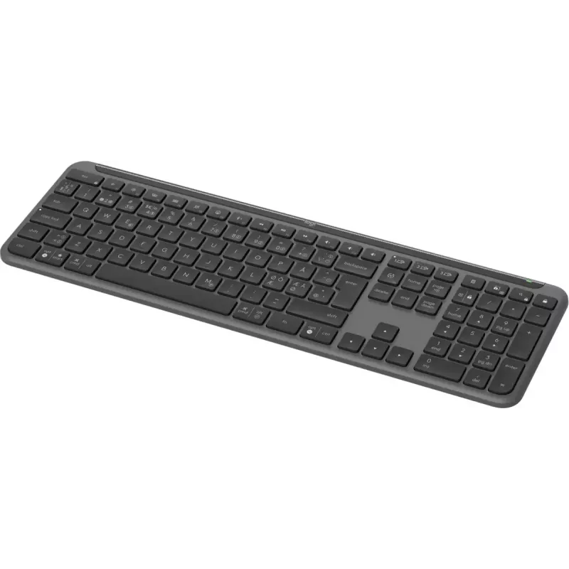 Logitech K950 Signature Slim Keyboard Office RF Wireless Bluetooth QWERTY Danish Finnish Nordic Swedish Graphite