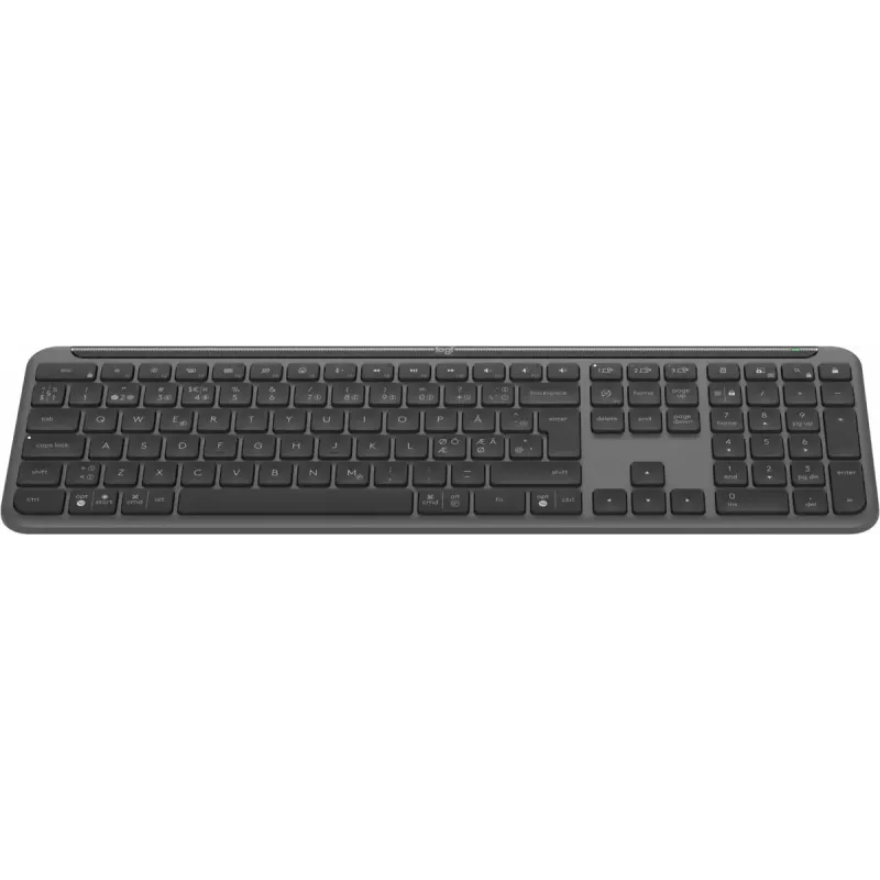 Logitech K950 Signature Slim Keyboard Office RF Wireless Bluetooth QWERTY Danish Finnish Nordic Swedish Graphite