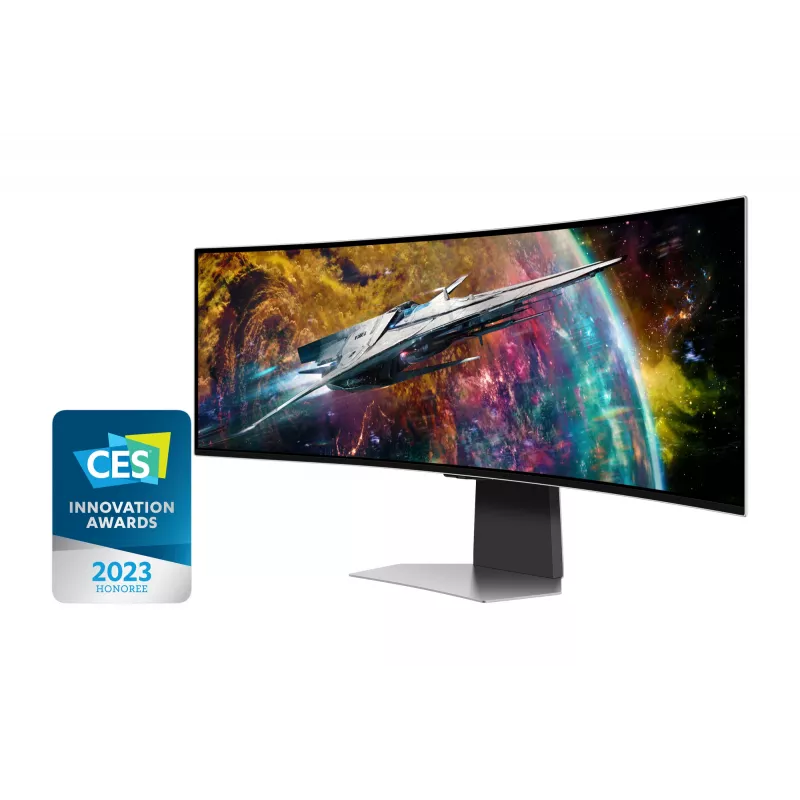 Samsung G95SC computer monitor 124.5 cm (49 inch) 5120 x 1440 pixels Dual QHD OLED Silver
