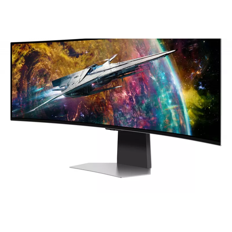 Samsung G95SC computer monitor 124.5 cm (49 inch) 5120 x 1440 pixels Dual QHD OLED Silver