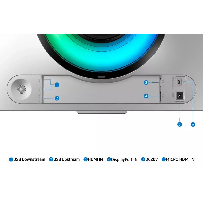 Samsung G95SC computer monitor 124.5 cm (49 inch) 5120 x 1440 pixels Dual QHD OLED Silver