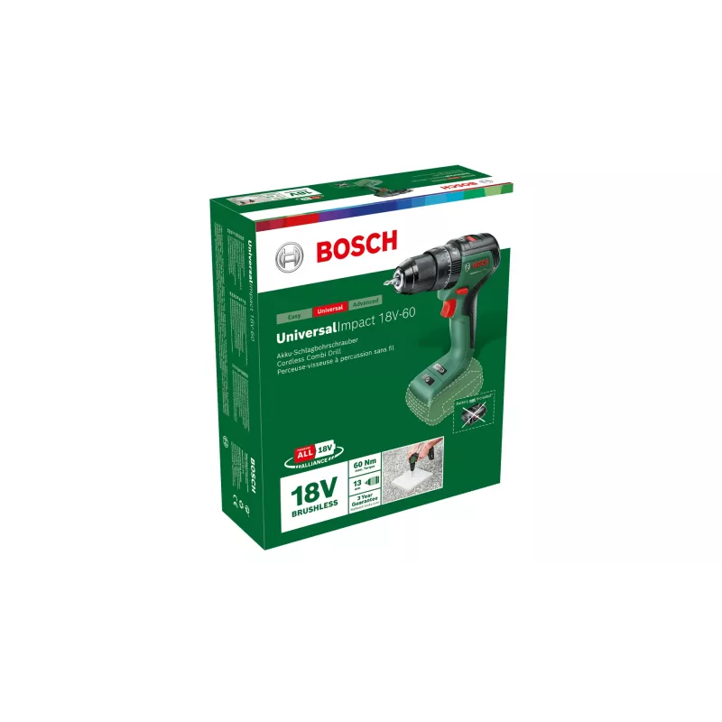 Bosch Universal Impact 18V-60 1900 RPM Keyless 1.3 kg Black, Green