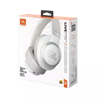 JBL Live 770NC Headset Wireless Head-band Calls/Music Bluetooth White