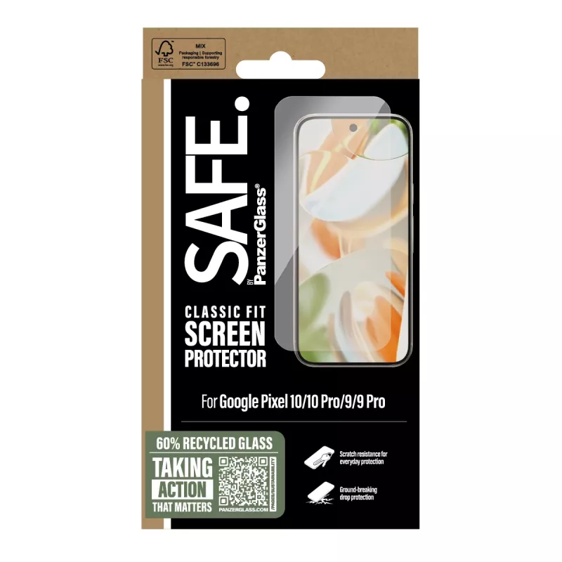Screen Protector PanzerGlass SAFE. by Google Pixel 10 10 Pro 9 9 Pro Scratch Shock Resistant