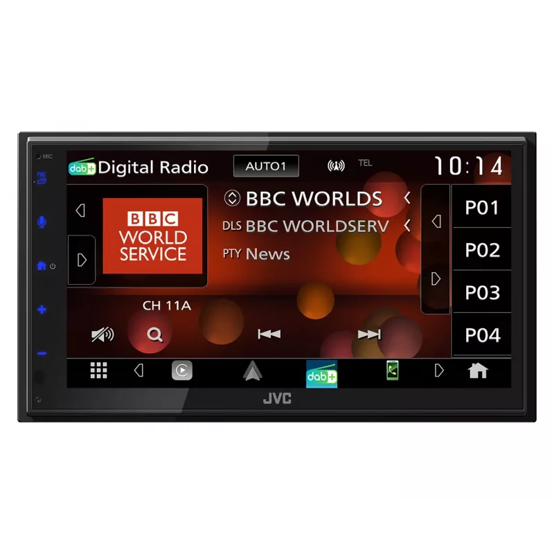 JVC KW-M695DBW car media receiver Black Wi-Fi 200 W Bluetooth