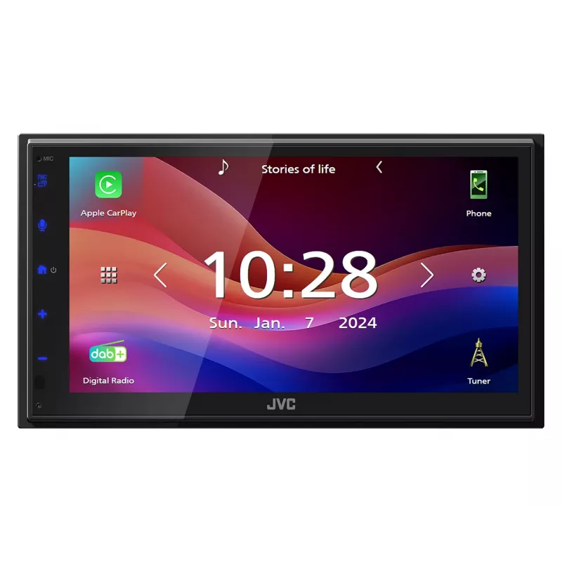 JVC KW-M695DBW car media receiver Black Wi-Fi 200 W Bluetooth