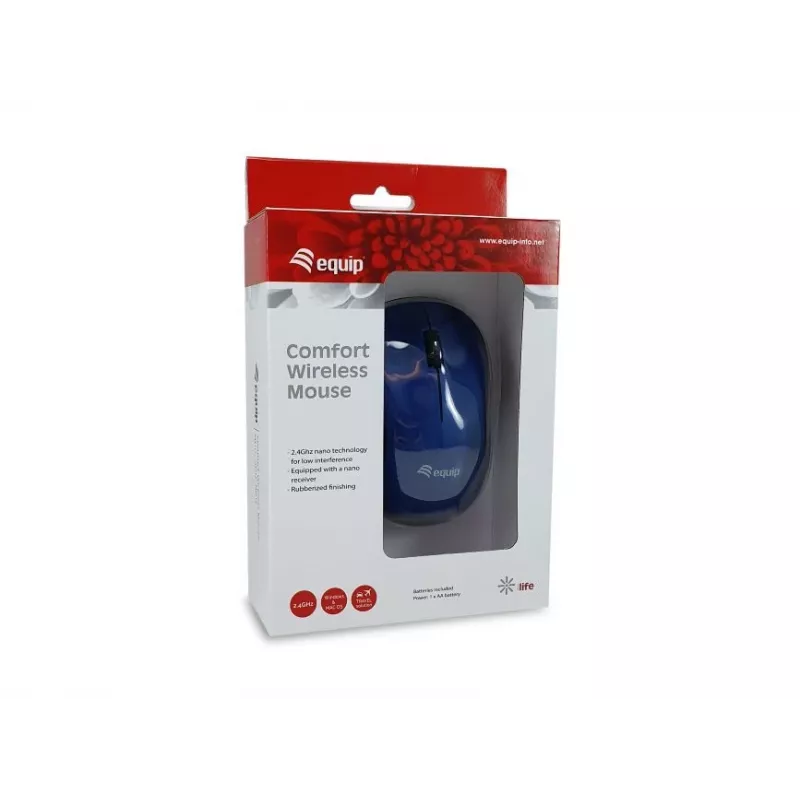 Mouse Equip Comfort Wireless Blue RF Wireless