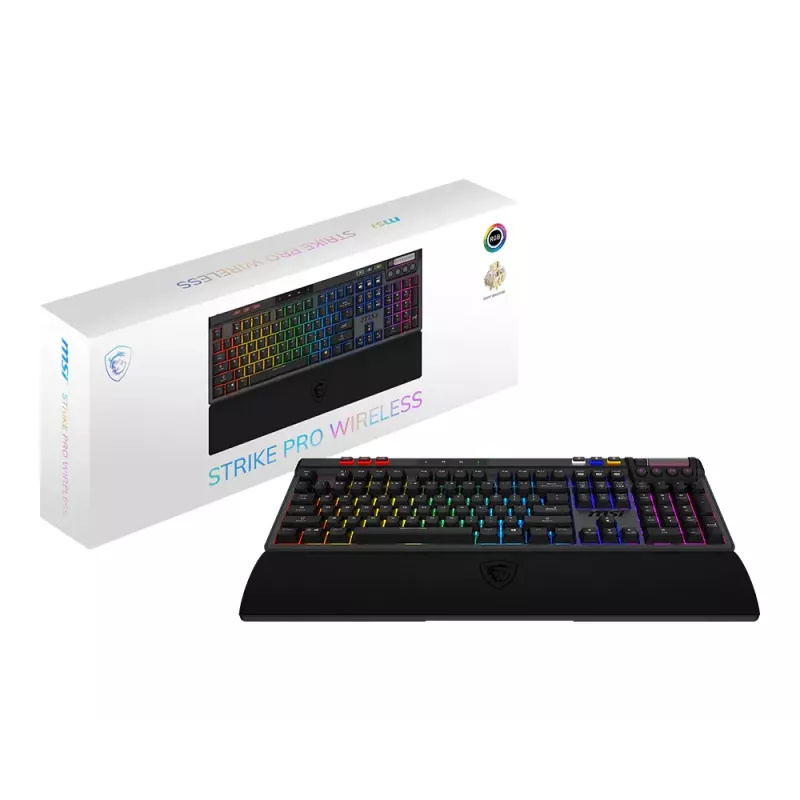 MSI Strike Pro Wireless Silent Mechanical Gaming Keyboard, DE (QWERTZ) Layout, Black