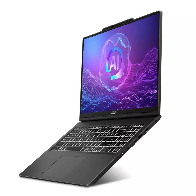 Laptop MSI Venture A16 AI+ A3HMG-036DE — 16 inch 2K (2048×1280), AMD Ryzen AI 7 340 2 GHz, 16 GB DDR5, 1 TB SSD, RTX 5050, Windows 11 Home, grey