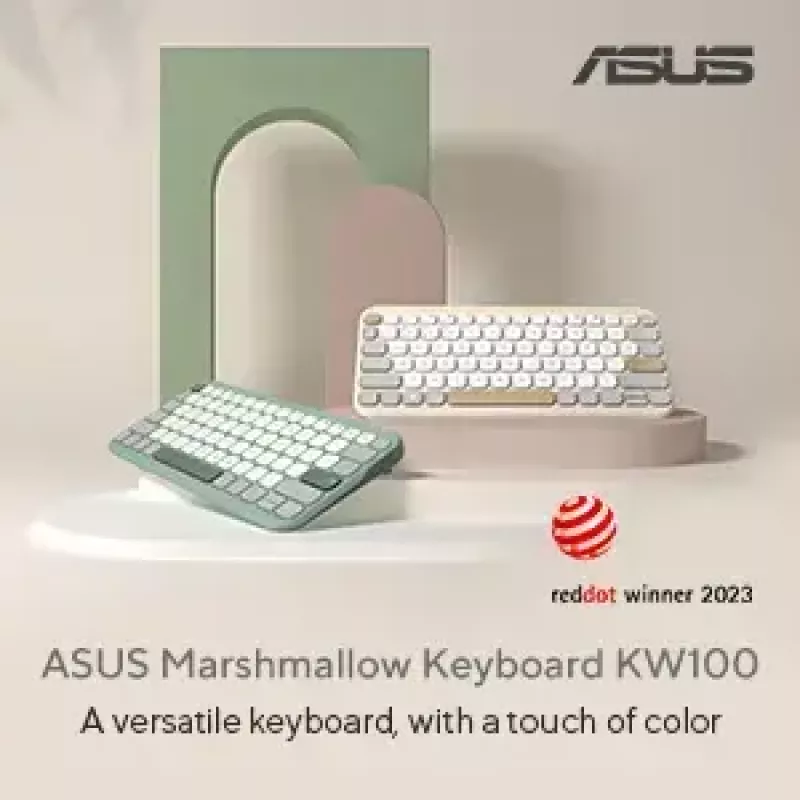 ASUS KW100 /GN/GE/81 keyboard Home Bluetooth QWERTZ German Green, Light Green