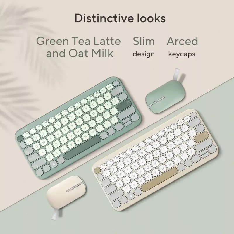 ASUS KW100 /GN/GE/81 keyboard Home Bluetooth QWERTZ German Green, Light Green