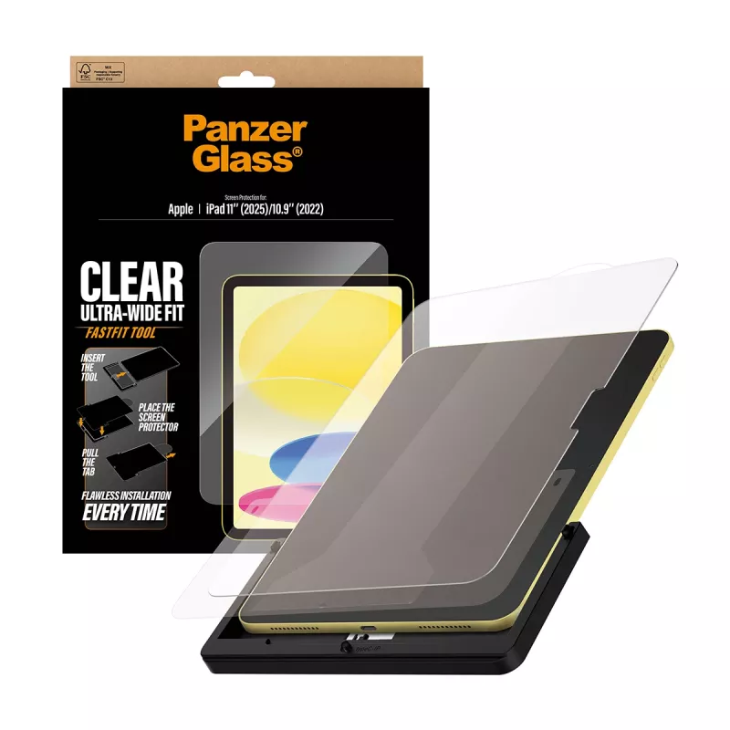 PanzerGlass ® Screen Protector iPad 11 inch (2025-2026) | 10.9 inch (2022) | Ultra-Wide Fit w. Fastfit tool